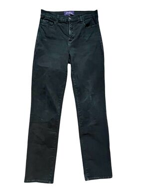 NYDJ Black Straight Leg Jeans Size 8 Lift Tuck Technology Stretch Denim